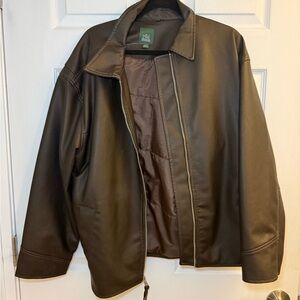 Wild Fable Dark Brown Faux Leather Jacket